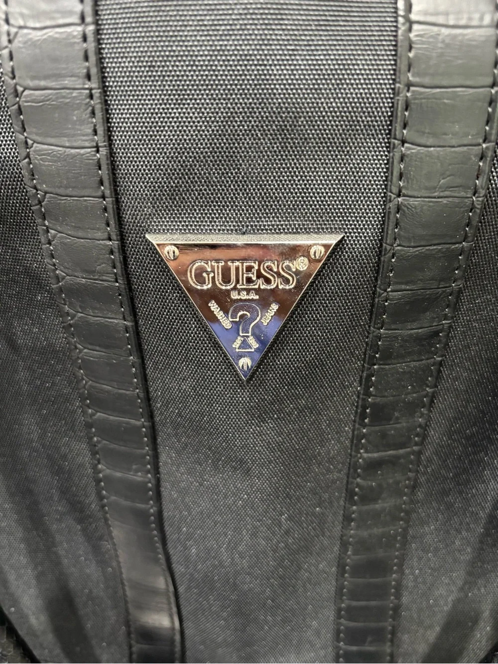 GUESS Black Duffel Travel Bag with Tag
